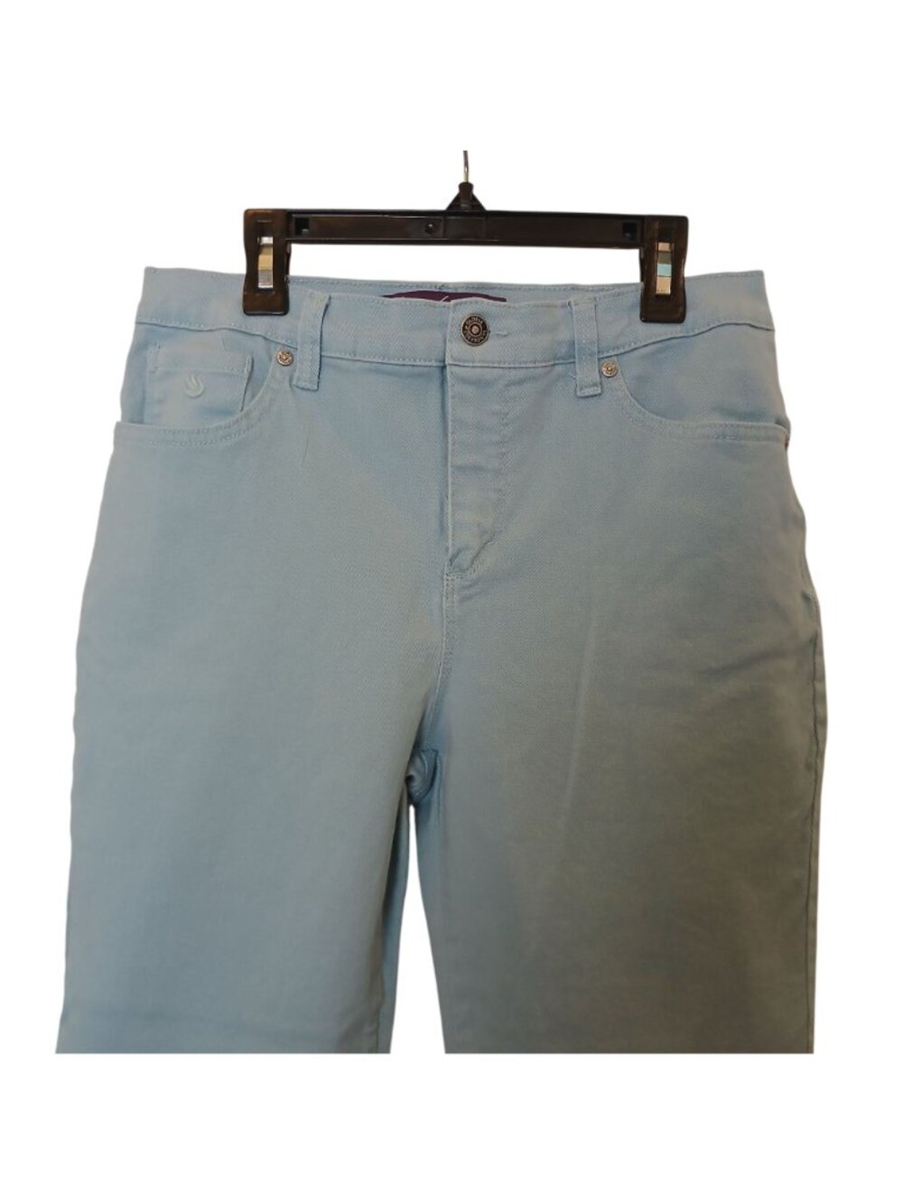 Gloria Vanderbilt Amanda Petite 8P Light Blue Stretch Straight Leg Jeans #I-12 - Picture 9 of 9